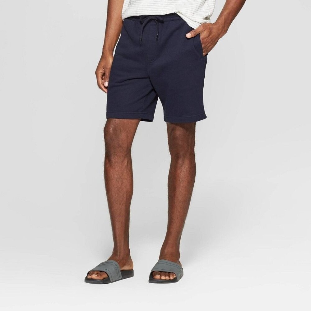 Goodfellow &‎ Co Men's 8.5" Ultra Soft Fleece Shorts, Navy Blue, Size XS, NWT
